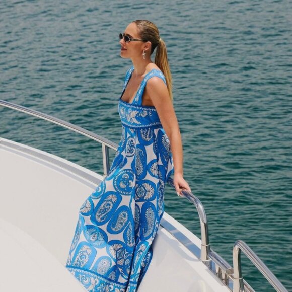 Alemais Diana Summer Blue Dress Exclusive